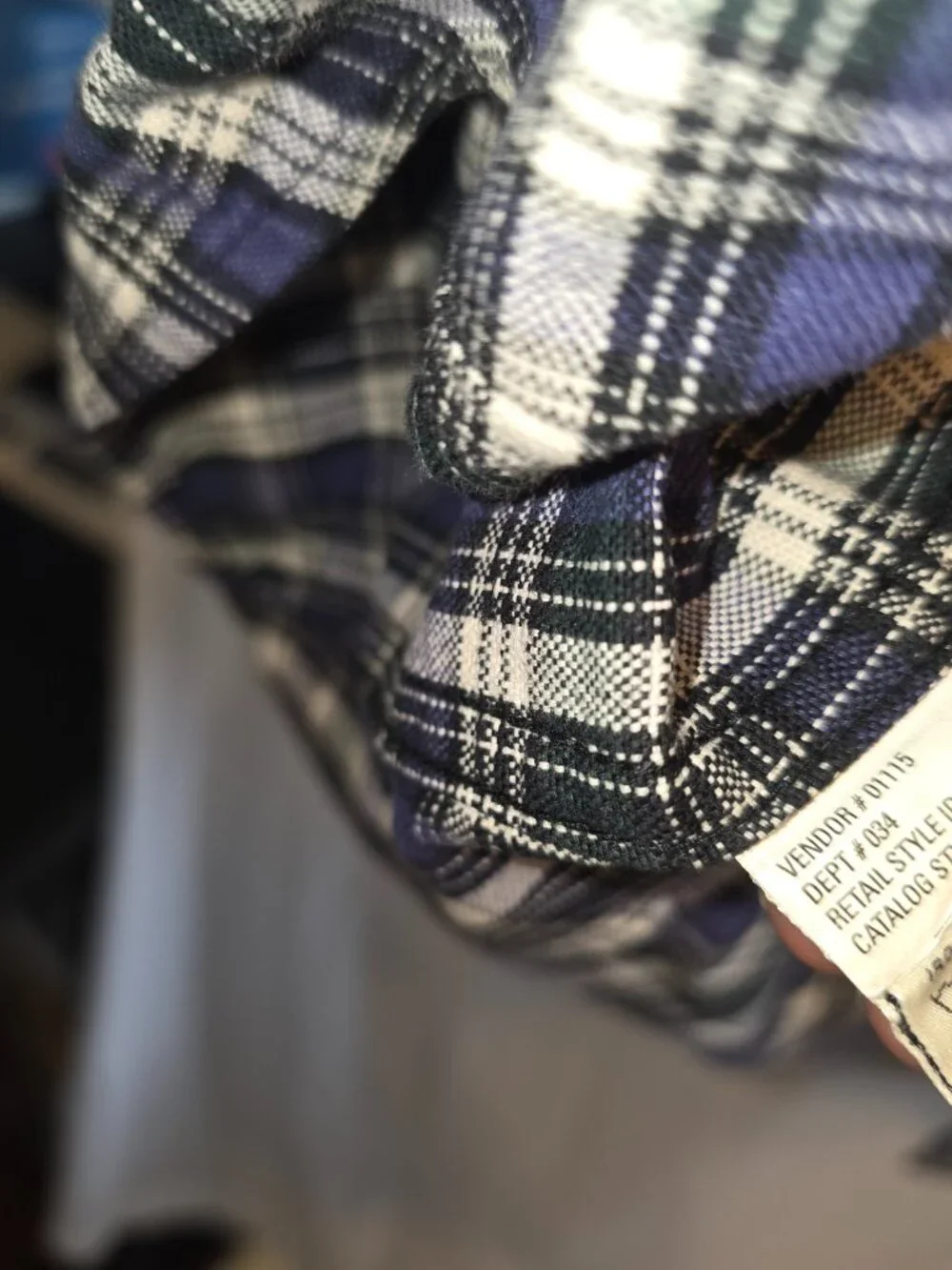 J. Crew Men's Button-Up Shirt Blue White Plaid Long Sleeve Linen Spread Collar L
